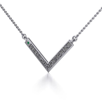 12 Zodiac Symbols Silver Necklace with round Birthstone of your choice - Jewelry